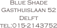 Blue Shade
Gasthuislaan 52
Delft
tel:015-2143752