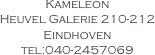 Kameleon
Heuvel Galerie 210-212
Eindhoven
tel:040-2457069