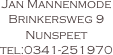 Jan Mannenmode
Brinkersweg 9
Nunspeet
tel:0341-251970