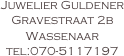 Juwelier Guldener
Gravestraat 2b
Wassenaar
tel:070-5117197